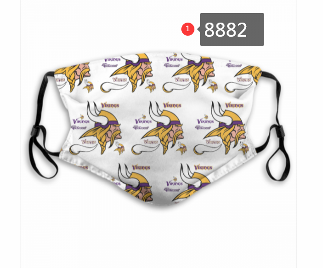 Minnesota Vikings #5 Dust mask with filter->nfl dust mask->Sports Accessory